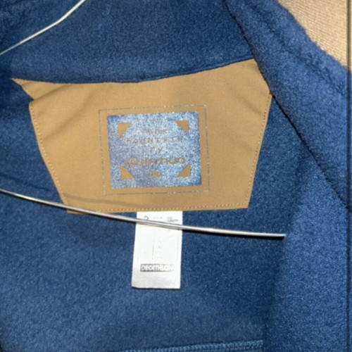 Quechua Men's Jacket XXL Like New with Fleece Lining Blue Orange