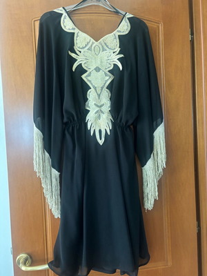 Le Vertige short tunic dress like new, black and gold