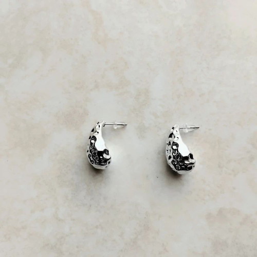 Zara silver drop chunky statement earrings like new