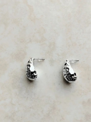 Zara silver drop chunky statement earrings like new