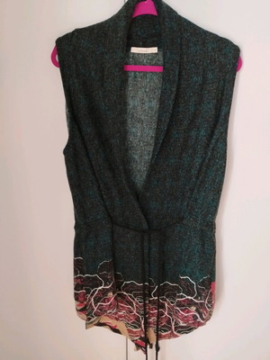 Lavand women's long asymmetric vest like new, multicolor