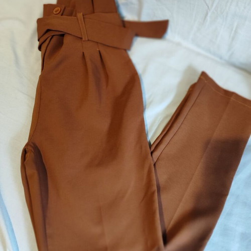 Brown high-waisted pants Small new