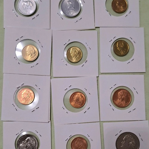 Uncirculated coins lot of 12 from Greece