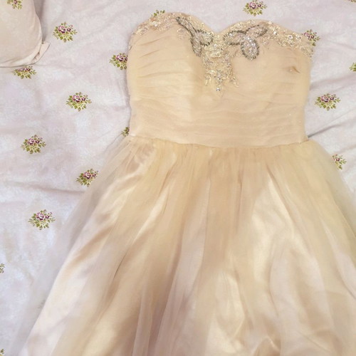Short dress with rhinestones and tulle new, size S