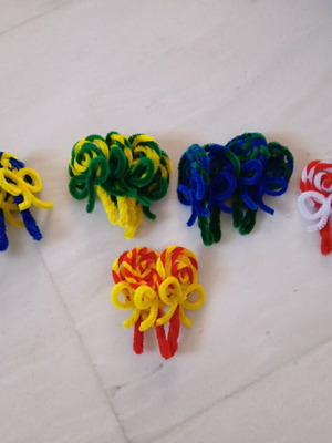 Handmade birth favors lollipops, pack of 25