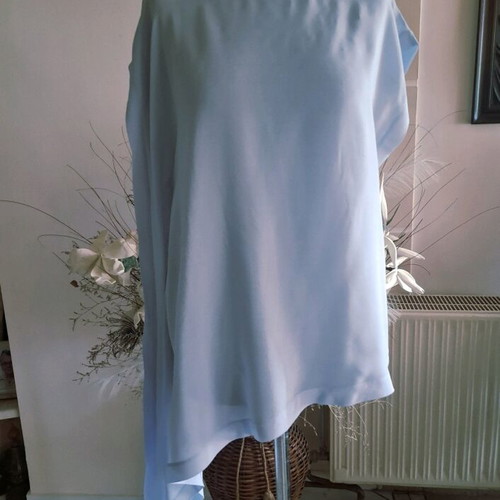 Karen Millen Silk Blouse New, Light Blue, Size XL