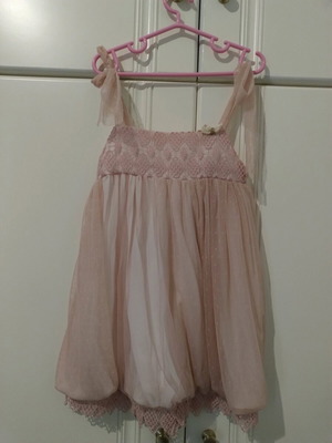 Handmade dress for formal occasion new, with knitted hat gift