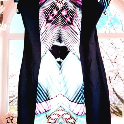 Sarah Lawrence dress with Art Deco pattern like new, multicolor