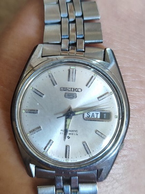 Seiko 5 αυτόματο ρολόι 6119-8093 Ιούνιος 1974 σαν καινούργιο, ασημί