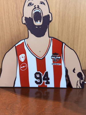 Διακοσμητικό φωτιστικό Ολυμπιακός Evan Fournier καινούργιο, LED φως 25cm