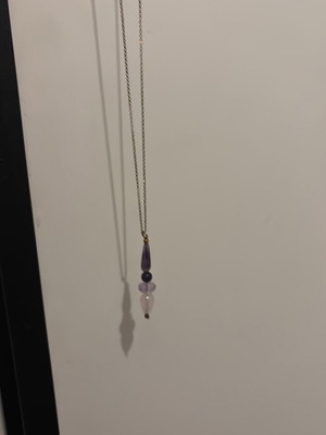 Long necklace used purple