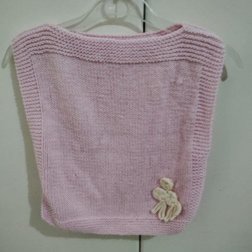 Handmade knitted kazaka sweater, pink