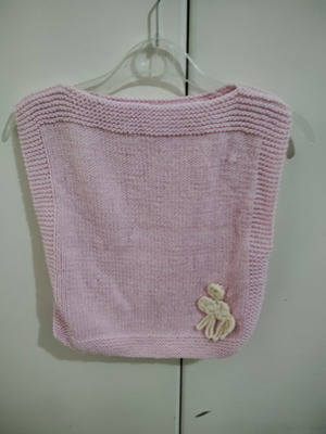 Handmade knitted kazaka sweater, pink