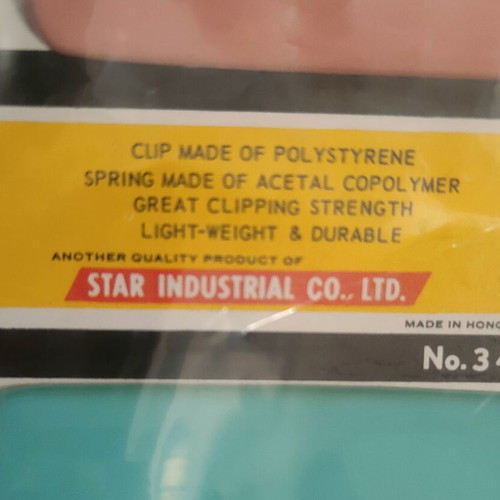 Vintage clips from the '80s new, pack of 6