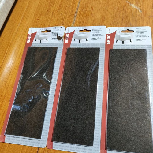 Felt pads adhesive new, pack of 6 ERGOHOME 215x80mm