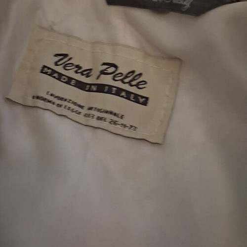 Leather jacket, white, size XS