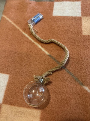 Ball-shaped lamp set of 2 with LED battery-operated lights