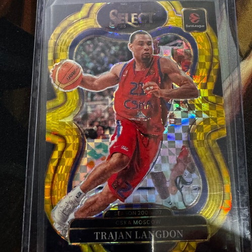 Euroleague Select 25-26 Trajan Langdon Gold Prism card