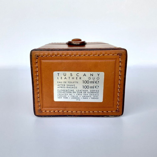 Tuscany Leather Duo leather box used, vintage edition by Aramis