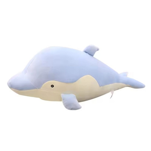 Plush dolphin blue-white 70 cm new, unused
