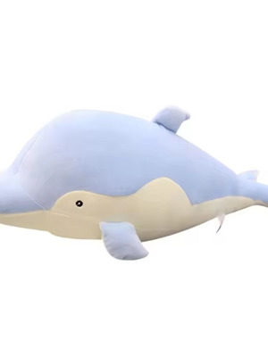 Plush dolphin blue-white 70 cm new, unused