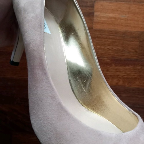 Max Mara peep-toe suede pumps dusty pink like new size 39
