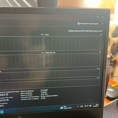 Acer Nitro 15 Gaming Laptop like new with Intel i5 and Nvidia RTX 3050