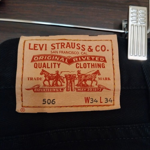 Levi's men's black denim pants new size 34/34