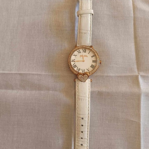 Folli Follie women's watch used with jewelled heart bezel