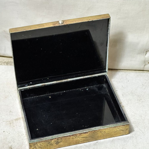 Vintage Marcantonakis Lines bronze case with 925 silver emblem, used