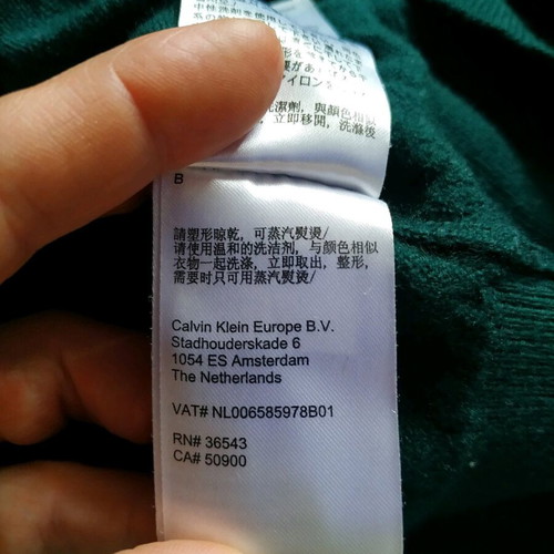 Calvin Klein 100% merino sweater used, size M, green