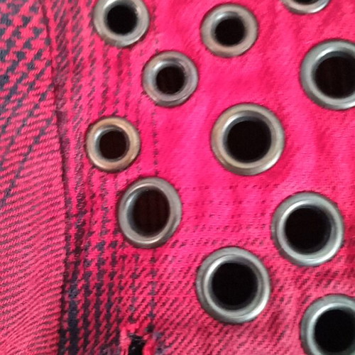 Zara women's shirt used, black and red, size S