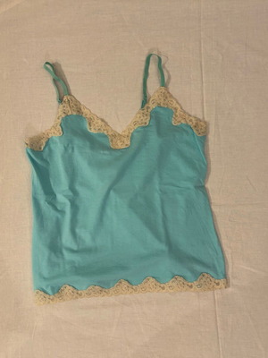 Banana Republic blue lace cami top size L like new, turquoise