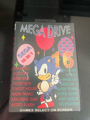 Sonic 16 in 1 Sega Mega Drive used collectible authorized