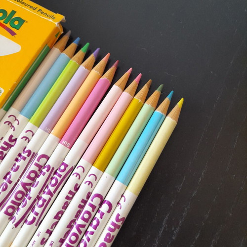 Crayola Shaders colored pencils new with one slightly used fuchsia