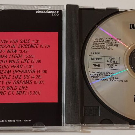 CD Talking Heads True Stories σαν καινούργιο, Rock