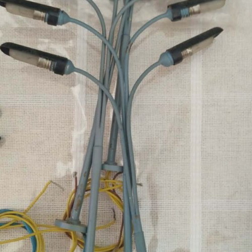 HO scale lighting poles for model layout, set of 9