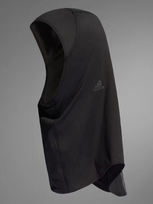 Adidas sports hijab new, black with reflective stripes