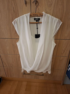 DKNY Ivoire Color Wrap Top New