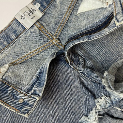 No Thinkin women's jean shorts medium like new, blue