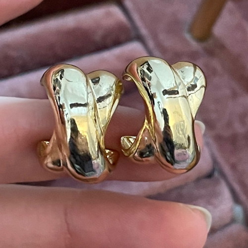Earrings gold color like new