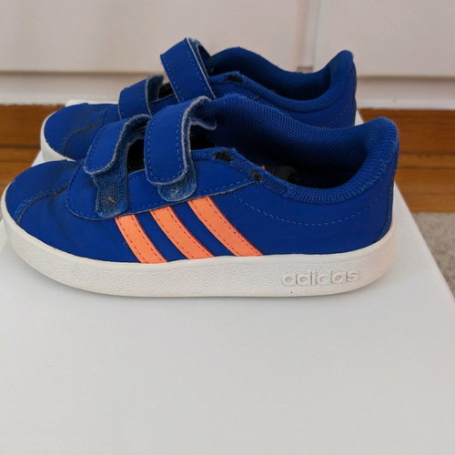 Adidas athletic shoes used size 26 blue