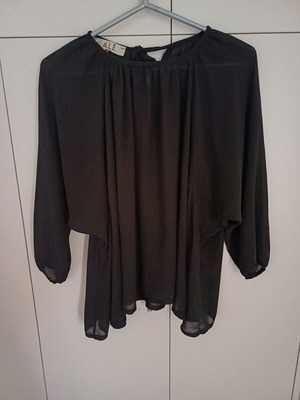 Ale blouse black see through with 3/4 sleeve like new