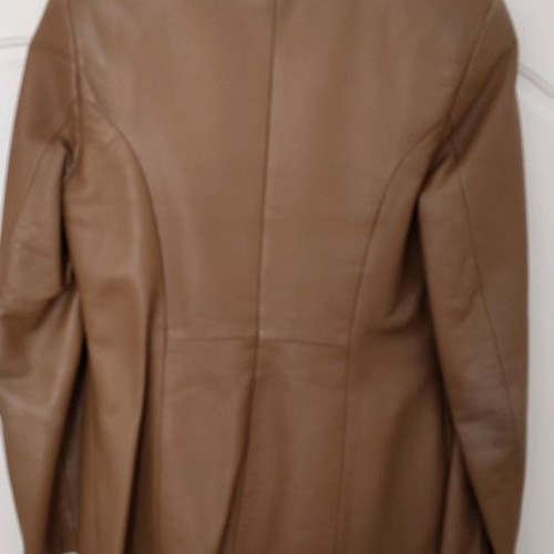 Leather jacket brown with zipper size M used in good condition