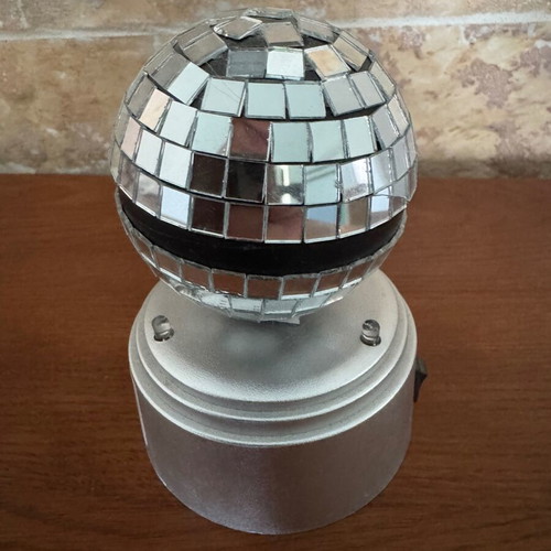 Mini disco ball with LED 0.5W base like new