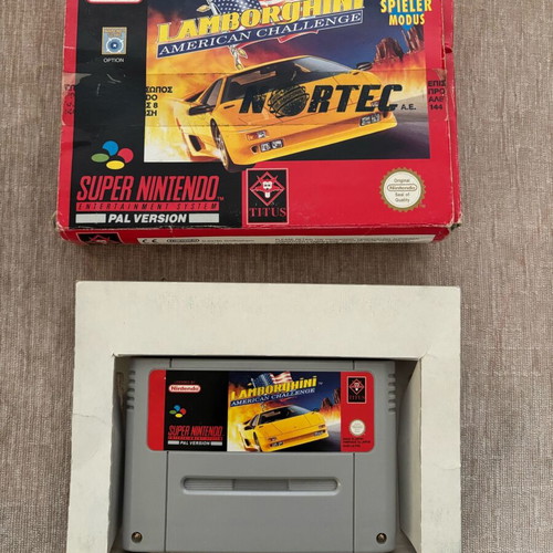Lamborghini American Challenge Nintendo SNES used Greek version