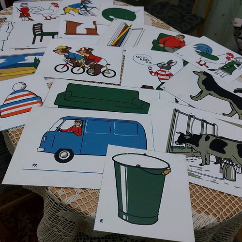 Educational cards used, pack of 64 pieces