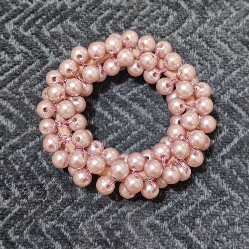 Hair ties new with beads in three colors