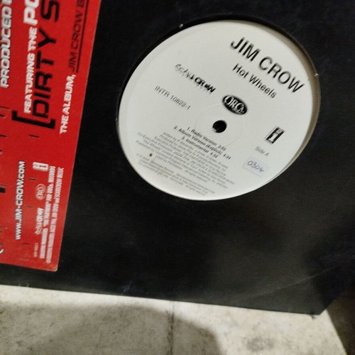 Jim Crow Hot Wheels vinyl record used, hip-hop