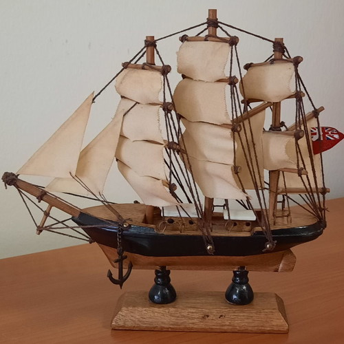 Wooden sailboat new decorative item